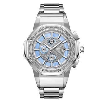 Đồng hồ Jbw Saxon GMT Quartz mặt xanh JB-6101-M chính hãng