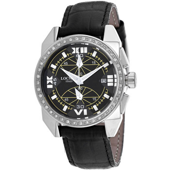 Đồng hồ Locman Cavallo Pazzo Diamond mặt đen dây da nam LO-161BKWHDBKLEAL chính hãng