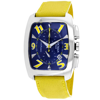 Đồng hồ Locman Classic Chronograph Quartz mặt xanh cho nam 484BLNYL chính hãng