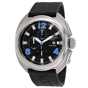 Đồng hồ Locman Classic Chronograph Quartz mặt đen nam 13000BK chính hãng
