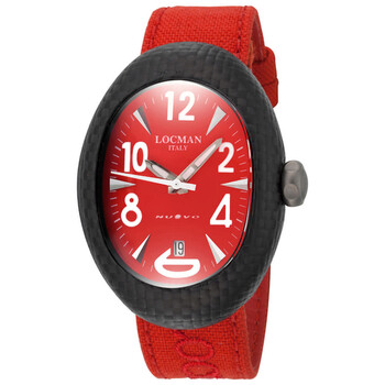 Đồng hồ Locman Nuovo Carbonio Automatic Mặt Đỏ Dây Cordura Đỏ LO-103RDCRBQ chính hãng