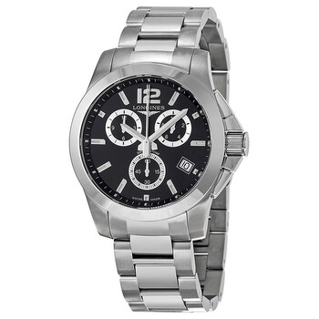 Đồng hồ nam Longines Conquest Chronograph mặt đen L36604566 chính hãng