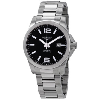 Đồng hồ nam Longines Conquest mặt đen cơ tự động 41mm L3.777.4.58.6 chính hãng