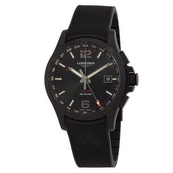 Đồng hồ nam Longines Conquest V.H.P. GMT mặt đen L3.728.2.56.9 chính hãng