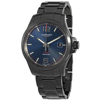 Đồng hồ Longines Conquest V.H.P. Quartz mặt xanh nam L3.726.2.96.6 chính hãng