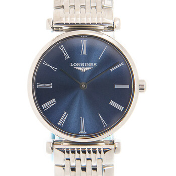 Đồng hồ Longines La Grande Quartz mặt xanh unisex L4.209.4.94.6 chính hãng