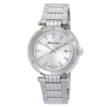 Đồng hồ nam Mathey-Tissot Neptune Quartz mặt bạc H912AI chính hãng