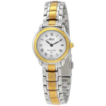 Đồng hồ Mido Ocean Star Quartz mặt trắng nữ M74409211 chính hãng