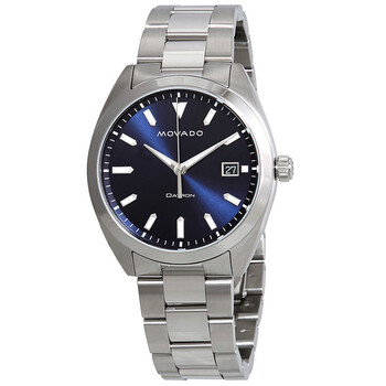Đồng hồ Movado Heritage mặt xanh dây thép không gỉ nam 3650056 chính hãng
