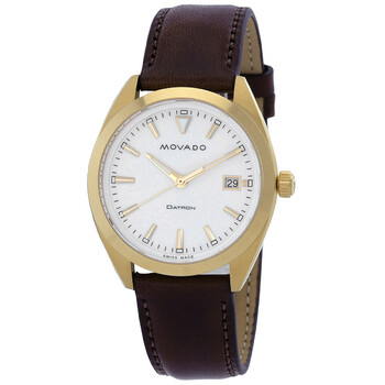 Đồng hồ nam Movado Heritage Quartz mặt trắng 3650140 chính hãng