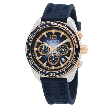 Đồng hồ nam Nautica Key Biscane Chronograph mặt xanh NAPKBF301 chính hãng