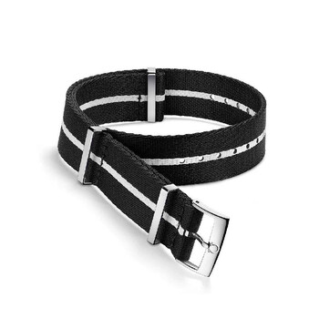 Dây đeo đồng hồ Omega NATO Polyamide đen sọc trắng O031CWZ010698 chính hãng