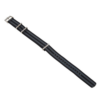 Dây đồng hồ Omega NATO Polyamide 5 sọc đen xám O031Z017955 chính hãng