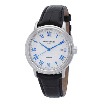 Đồng hồ nam Raymond Weil Maestro Automatic mặt bạc 2837-STC-00658 chính hãng