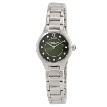 Đồng hồ nữ Raymond Weil Noemia Quartz kim cương mặt xanh 5124-ST-52181 chính hãng
