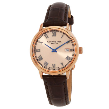 Đồng hồ nữ Raymond Weil Toccata Quartz mặt số vàng hồng 5985-PC5-00859 chính hãng