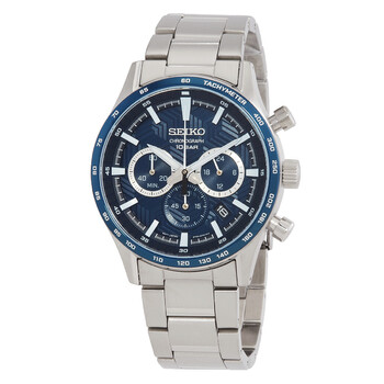 Đồng hồ Seiko Chronograph Quartz SSB445P1 mặt xanh nam chính hãng