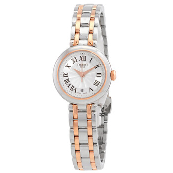 Đồng hồ Tissot Bellissima nữ quartz mặt trắng hai tông màu T126.010.22.013.01 chính hãng