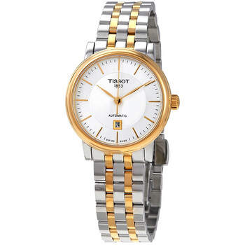 Đồng hồ Tissot Carson Automatic mặt bạc cho nữ T122.207.22.031.00 chính hãng