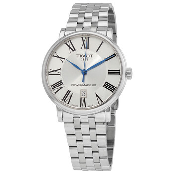 Đồng hồ Tissot Carson Powermatic 80 mặt bạc nam T122.407.11.033.00 chính hãng