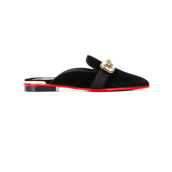 Giày Alexander Mcqueen nữ màu đen Embellished Butterfly Mules chính hãng 5 alexander mcqueen ladies black embellished butterfly mules 611725 w4km7 1088