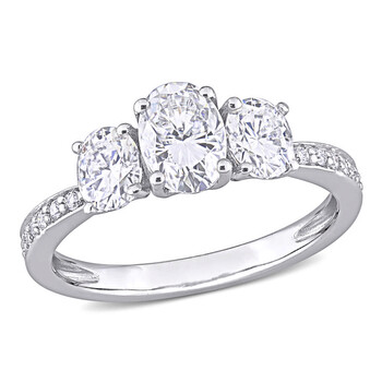 Trang sức Amour Vàng trắng 10K 1 4/5 CT TGW Created White Moissanite Nhẫn thời trang chính hãng 6 amour 10k white gold 1 4 5 ct tgw created white moissanite fashion ring jms007213