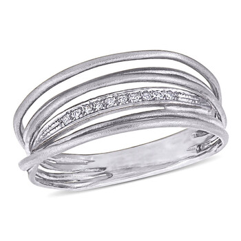 Trang sức Amour Vàng trắng 14K Kim cương-Accent Coil Eternity Nhẫn chính hãng 6 amour 14k white gold diamond accent coil eternity ring jms007527