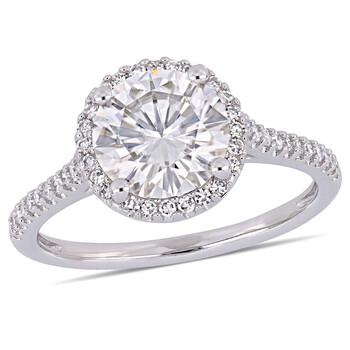 Trang sức Amour 1/4 CT Kim cương TW và 2 CT TGW Created Moissanite-White Nhẫn thời trang Vàng trắng 14K JMS005314 chính hãng 6 amour rings jms005314