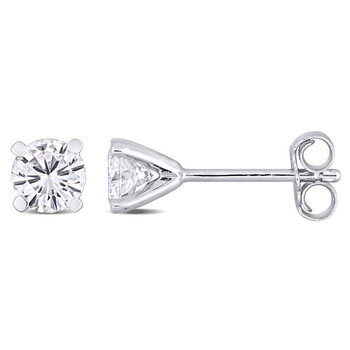 Trang sức Amour Bạc 925 1 CT TGW Created White Moissanite Stud Bông tai (khuyên tai, hoa tai) chính hãng 6 amour sterling silver 1 ct tgw created white moissanite stud earrings jms007265