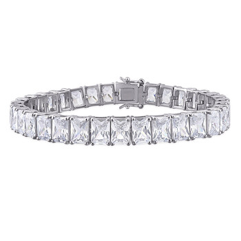 Trang sức Amour Bạc 925 50 CT TGW Cubic Zirconia Tennis Vòng đeo tay chính hãng 6 amour sterling silver 50 ct tgw cubic zirconia tennis bracelet jms006446