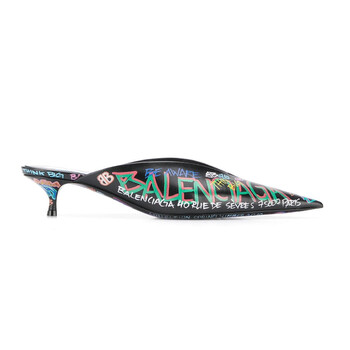 Giày Balenciaga Graffiti Calfskin Mules chính hãng 6 balenciaga graffiti calfskin mules 548810 wa2r1 1187