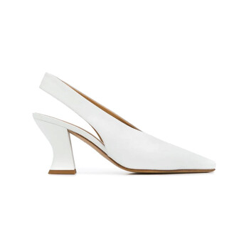 Giày Bottega Veneta Almond màu trắng Dream Nappa Slingbacks, Brand Size 35 (US Size 5) chính hãng 6 bottega veneta almond white dream nappa slingbacks brand size 35 578310 vbpa0 9122