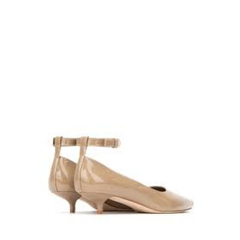 Giày Burberry nữ Patent Leather Peep toe Kitten Heel chính hãng 6 burberry 8012568