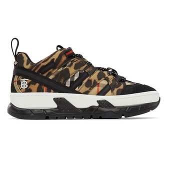 Giày Burberry Beige Leopard Print Low Top Sneakers chính hãng 5 burberry beige leopard print low top sneakers 8025550