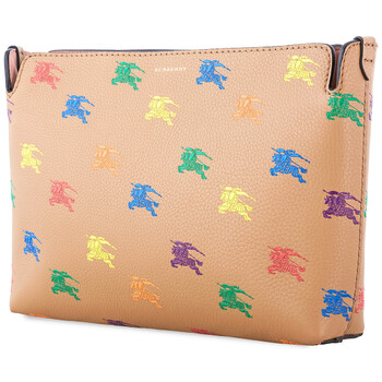 Burberry Pale Camel Equestrian Knight Da Clutch Bag chính hãng 5 burberry clutch 8008000