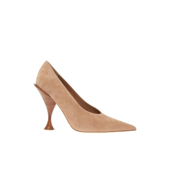 Giày Burberry Suede Pumps On Decorative Heel chính hãng 6 burberry suede pumps on decorative heel 8025780