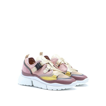 Giày Chloe màu hồng Sonnie Sneaker chính hãng 6 chloe pink sonnie sneaker chc18a0511851l