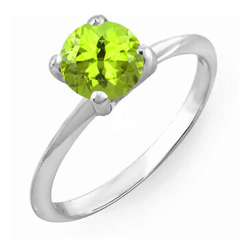 Trang sức Dazzling Rock Dazzlingrock Collection Bạc 925 7 MM Round Cut Peridot Solitaire Bridal Nhẫn đính hôn, Size 6 chính hãng 6 dazzling rock dr5594 4031 1 50 6