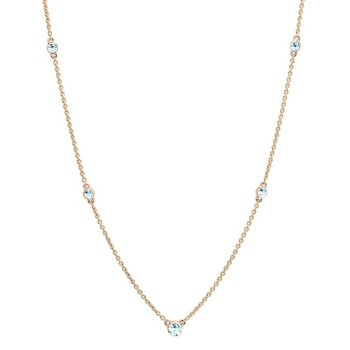 Trang sức Dazzling Rock Dazzlingrock Collection 14K Round Aquamarine Nữ Dây chuyền (vòng cổ), Vàng hồng chính hãng 6 dazzling rock dr8488 5570 14kr
