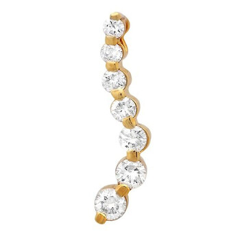 Trang sức Dazzling Rock Dazzlingrock Collection 0.75 Carat (ctw) 14k Round Kim cương trắng Nữ Journey Pendant, Yellow Gold chính hãng 6 dazzling rock pn1y