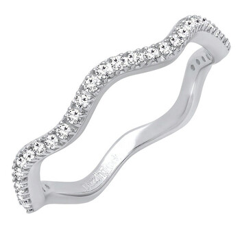 Trang sức Dazzling Rock Dazzlingrock Collection 0.20 Carat (ctw) 10K Round Kim cương trắng Nữ Wedding Contour Band 1/5 CT, Vàng trắng, chính hãng 6 dazzlingrock rings k5980p p