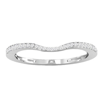 Trang sức Dazzling Rock Dazzlingrock Collection 0.12 Carat (ctw) 18K Round Kim cương trắng Anniversary Wedding Stackable Band, Vàng trắng, chính hãng 6 dazzlingrock rings ks643ap p