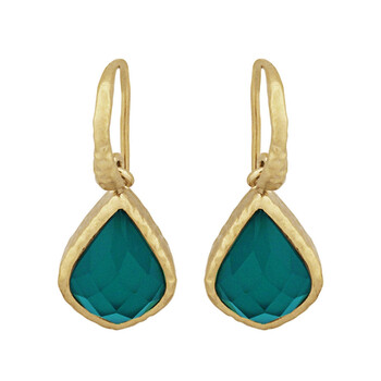 Trang sức Envie Vàng 18K Over Bronze Pear Cut Green Agate Doublet Dangle Bông tai (khuyên tai, hoa tai) chính hãng 6 envie 52ac7q973v 0v0cn00
