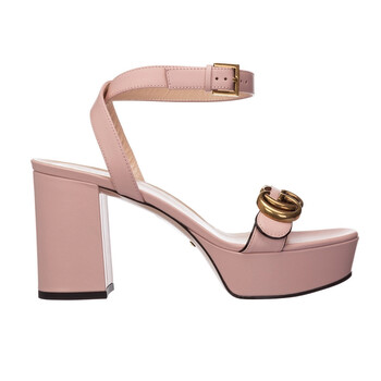 Giày Gucci nữ Double G Platform Sandal màu hồng chính hãng 6 gucci ladies double g platform sandal in pink 573022 a3n00 5909