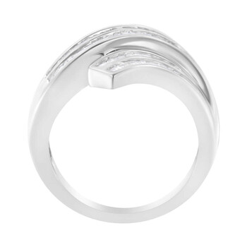 Trang sức Haus Of Brilliance Vàng trắng 10K 1/2 ct TDW Kim cương Bypass Nhẫn (I-J, I1-I2) chính hãng 6 haus of brilliance 10k white gold 1 2 ct tdw diamond bypass ring i j i1 i2 31 3380wdm