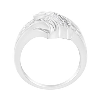 Trang sức Haus Of Brilliance Vàng trắng 10K 1/4ct TDW Kim cương Bypass Nhẫn (H-I, I1-I2) chính hãng 6 haus of brilliance 10k white gold 1 4ct tdw diamond bypass ring h i i1 i2 11 2163wdm