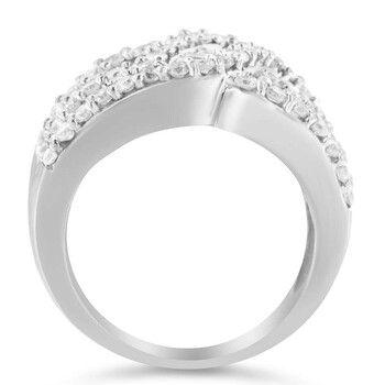 Trang sức Haus Of Brilliance Vàng trắng 10K 2ct TDW Kim cương Knot Band (H-I, SI2-I1) chính hãng 6 haus of brilliance 10k white gold 2ct tdw diamond knot band h i si2 i1 31 3697wdm