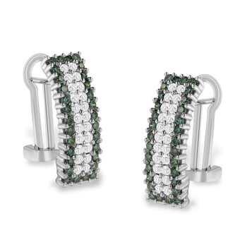 Trang sức Haus Of Brilliance Vàng trắng 14K 2ct. TDW White và Treated Kim cương xanh Bông tai (khuyên tai, hoa tai, H-I, SI1-SI2) chính hãng 6 haus of brilliance 14k white gold 2ct tdw white and treated blue diamond earrings h i si1 si2 74 4715wbd