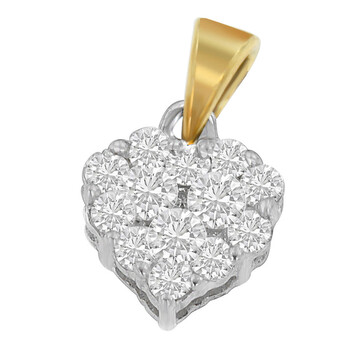 Trang sức Haus Of Brilliance 14K Yellow 1/2 ct TDW Round Cut Kim cương Heart Halo Pendant Dây chuyền (vòng cổ, H-I, I1-I2) chính hãng 6 haus of brilliance 14k yellow 1 2 ct tdw round cut diamond heart halo pendant necklace h i i1 i2 84 6928ydm