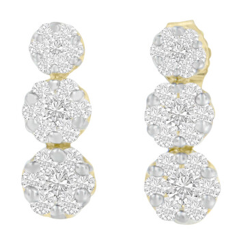 Trang sức Haus Of Brilliance Vàng 14K 1 ct.TDW Kim cương Stud Earring(H-I, I1-I2) chính hãng 6 haus of brilliance 14k yellow gold 1 ct tdw diamond stud earringh i i1 i2 74 4667ydm